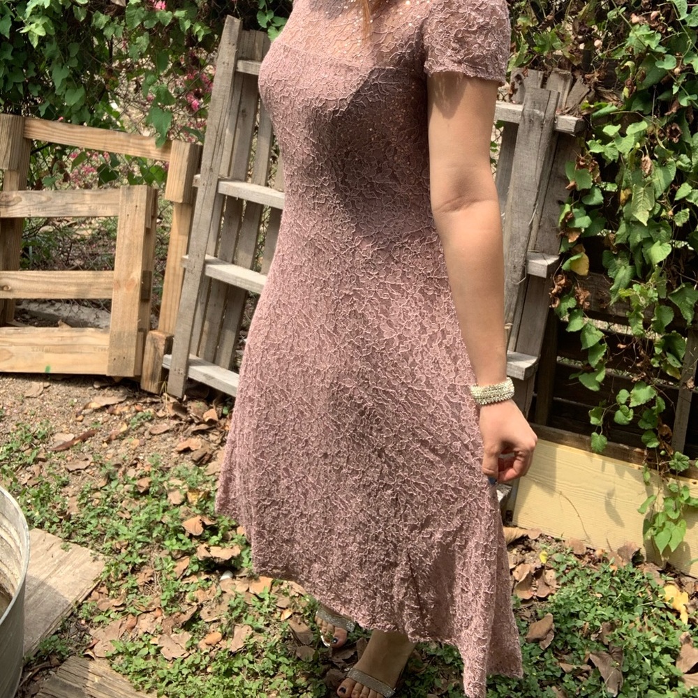 Pink sequence party dress